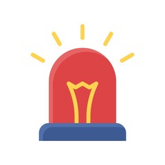 administrative related police car light or prime minister car light vector in flat design,