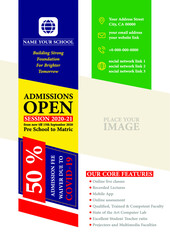School or collage flyer or poster design template