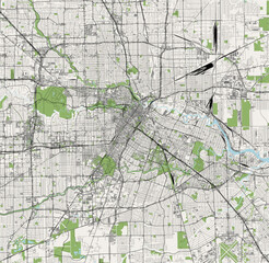 map of the city of Houston, Texas, USA