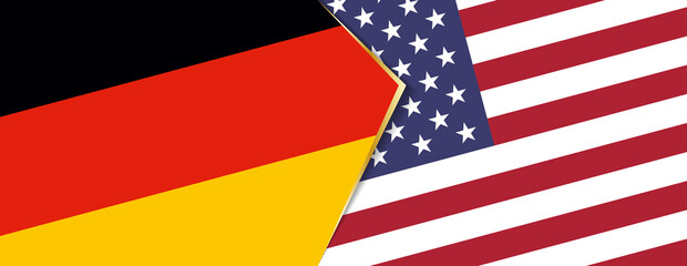 Germany and USA flags, two vector flags.