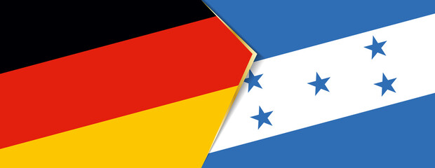 Germany and Honduras flags, two vector flags.