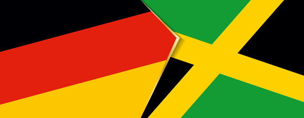 Germany and Jamaica flags, two vector flags.
