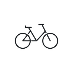 Obraz premium Line icon style, cycle, bicycle icon. Road Bike journey. Biking sport and travel suitable for holiday, trip, mobile, website, app and more. Vector illustration. Design on white background. EPS 10