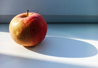 red apple on a white background