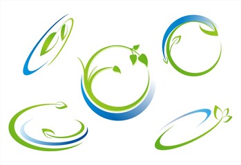 leaves, plant, icons , nature, Eco friendly business logo	