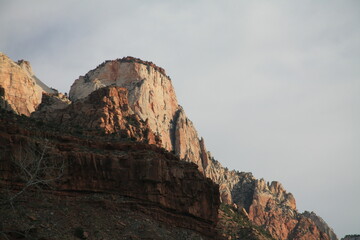 アメリカの早春のザイオンナショナルパーク