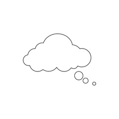 Dream cloud icon. Simple vector illustration on a white background