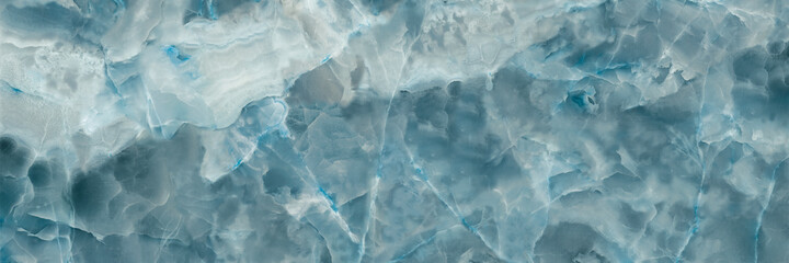 Blue onyx marble texture, abstract background