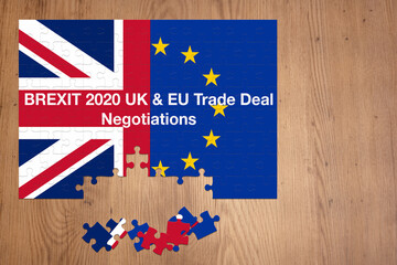 Jigsaw puzzle in finding a solution to the United Kngdom and European Union Brexit trade deal negotiations by December 31 , 2020