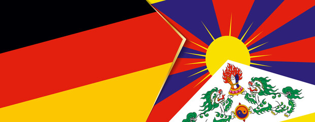 Germany and Turkmenistan flags, two vector flags.
