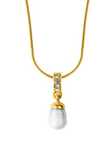 Pearl pendant isolated