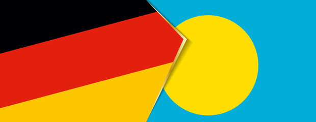 Germany and Palau flags, two vector flags.
