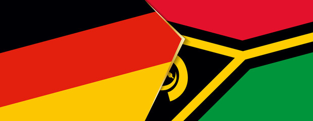 Germany and Vanuatu flags, two vector flags.