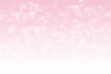 blur heart shape lights bokeh pink soft background.