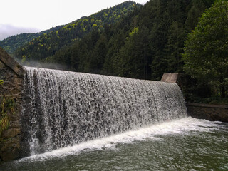 Uzungol (long lake) waterfall located in Trabzon.