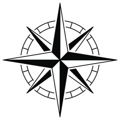Compass rose vector