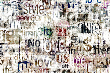 Abstract grunge urban geometric chaotic words, letters background