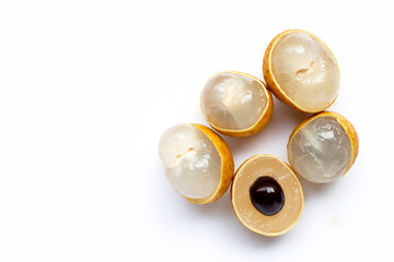 Longan isolated on white background.