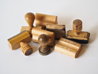 Ink stamps on a white background