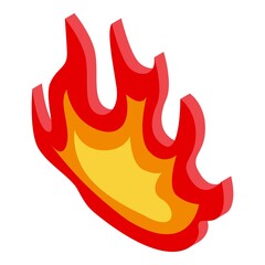 Campfire icon. Isometric of campfire vector icon for web design isolated on white background