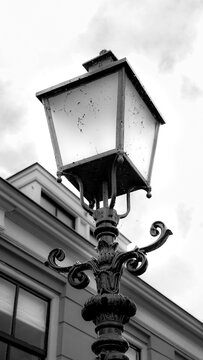 street lamp on a wall