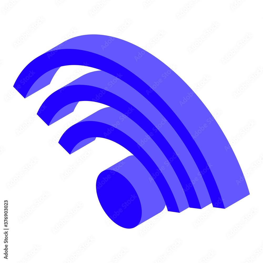 Poster podcast wifi icon. isometric of podcast wifi vector icon for web design isolated on white background