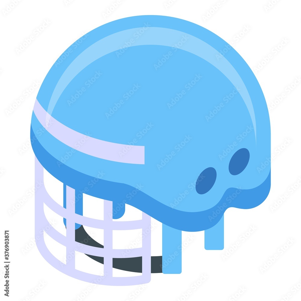 Poster hurling helmet icon. isometric of hurling helmet vector icon for web design isolated on white backgr