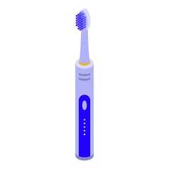 Toothpaste electric toothbrush icon. Isometric of toothpaste electric toothbrush vector icon for web design isolated on white background