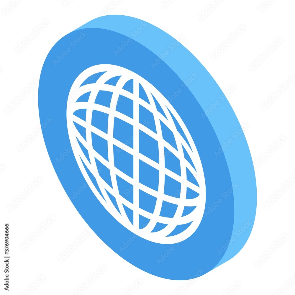 Poster global video call icon. isometric of global video call vector icon for web design isolated on white 