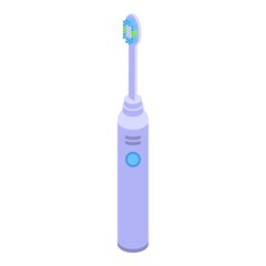 Anatomy electric toothbrush icon. Isometric of anatomy electric toothbrush vector icon for web design isolated on white background