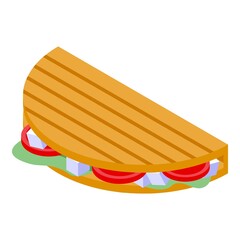 Greek sandwich icon. Isometric of greek sandwich vector icon for web design isolated on white background