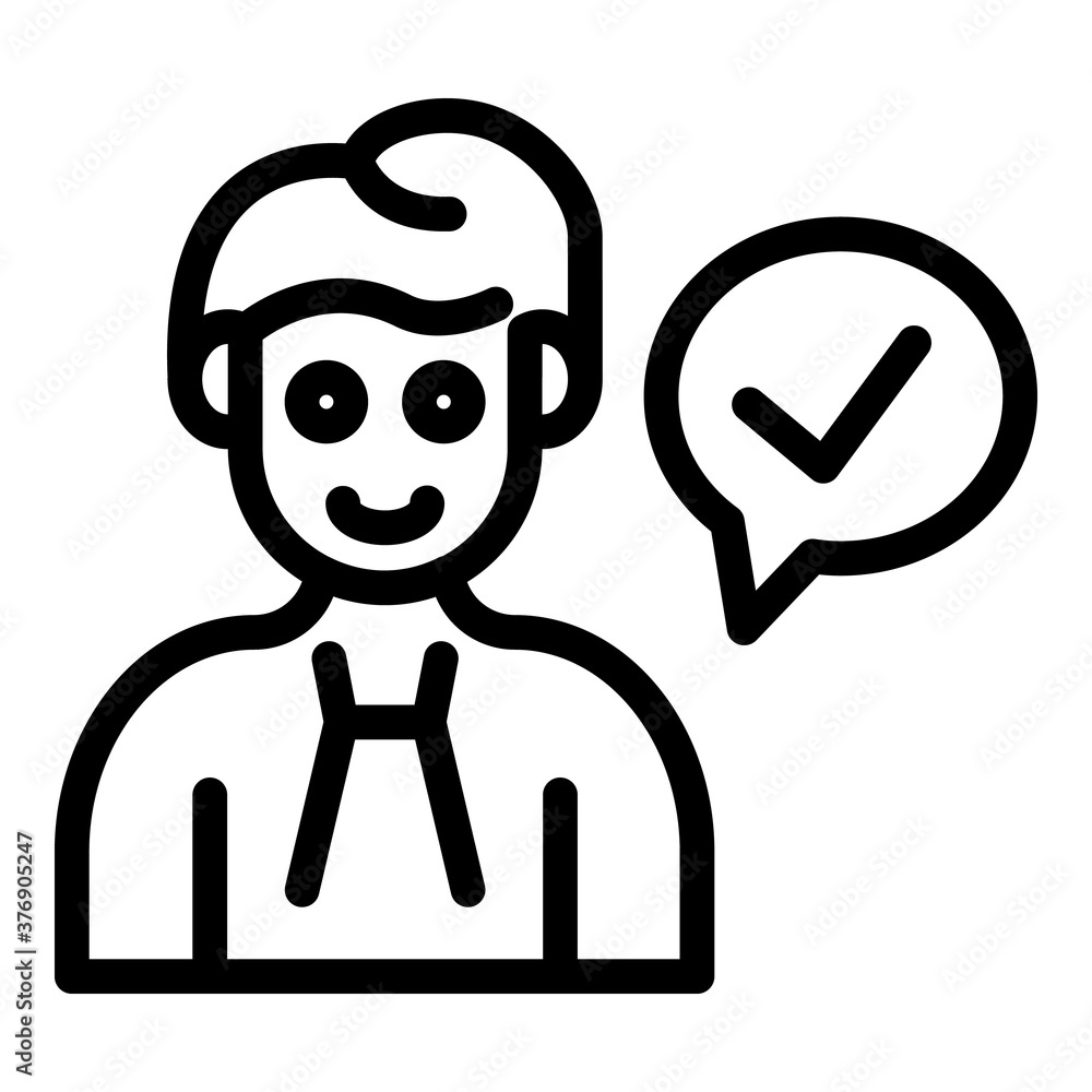 Poster certificate manager approved icon. outline certificate manager approved vector icon for web design i