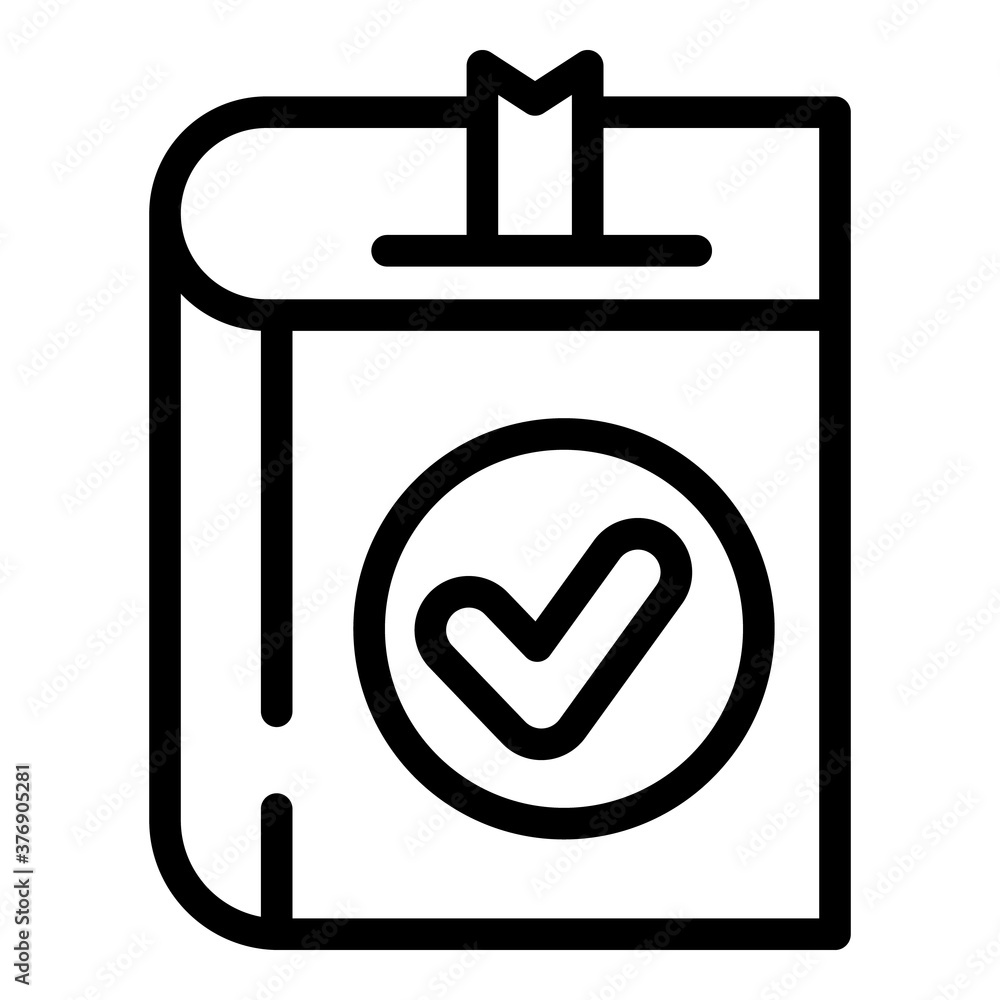 Poster certificate book icon. outline certificate book vector icon for web design isolated on white backgro