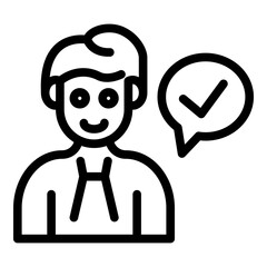 Certificate manager approved icon. Outline certificate manager approved vector icon for web design isolated on white background