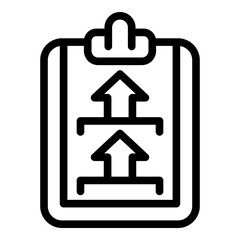 Mark clipboard certificate icon. Outline mark clipboard certificate vector icon for web design isolated on white background