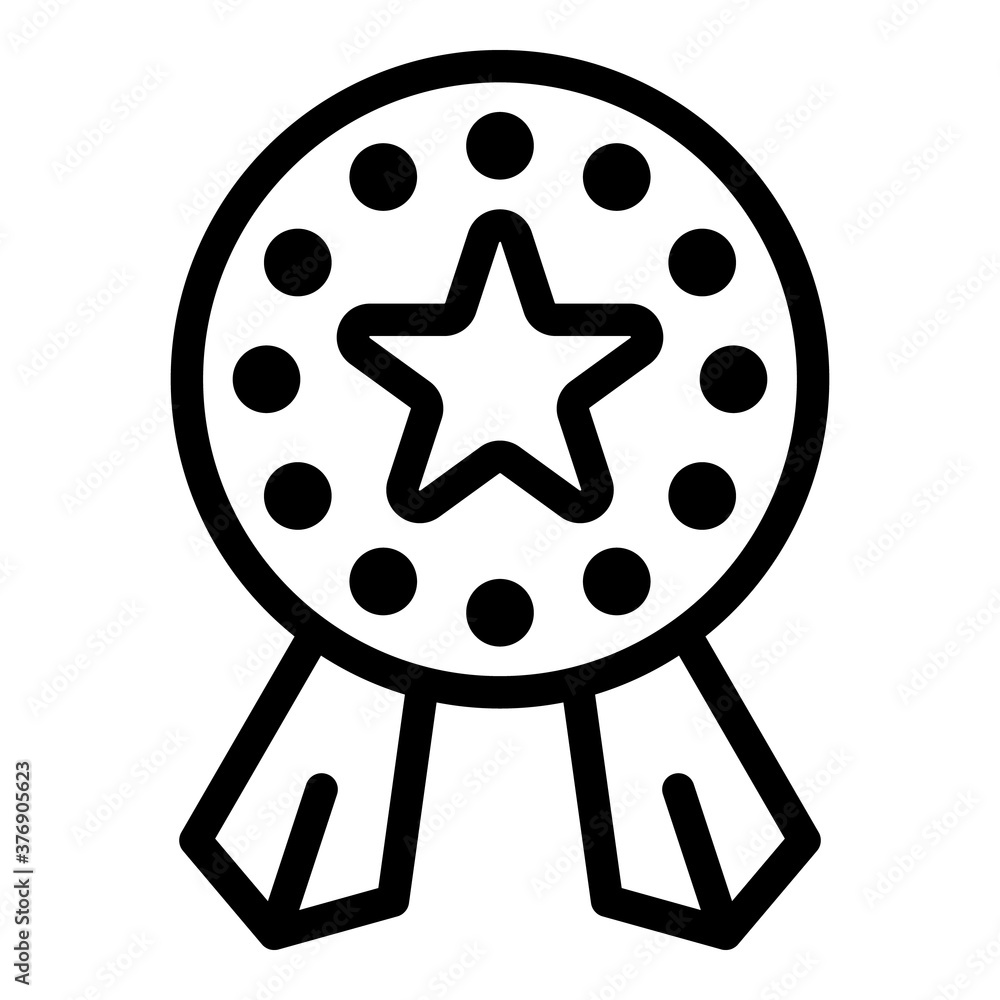 Poster star emblem certificate icon. outline star emblem certificate vector icon for web design isolated on