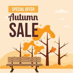  autumn sale banner vector image