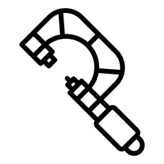 Industrial micrometer icon. Outline industrial micrometer vector icon for web design isolated on white background