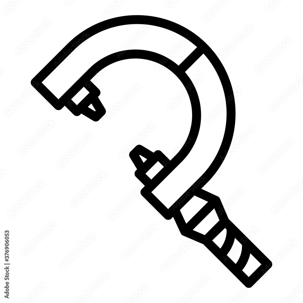 Poster caliper micrometer icon. outline caliper micrometer vector icon for web design isolated on white bac
