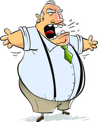 Angry boss yelling or explaining