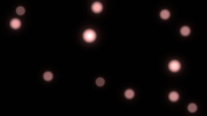 Pink particles bokeh background. Defocused particles background. 3D rendering image