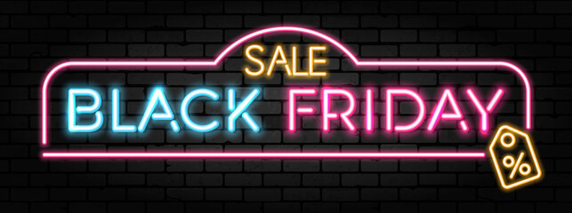 Black Friday Sale Neon Signboard
