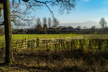 Obraz premium Path, Footpath, Track, Trail in the English Countryside. For walking, hiking, rambling and trekking.