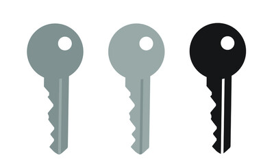 House key’s on a ring web internet icon, sign, symbols, lock security flat isolated vector illustration  