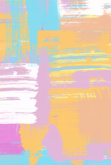 Obraz premium Abstract multicolor dynamic background with creative splashes and shabby brush strokes effect.