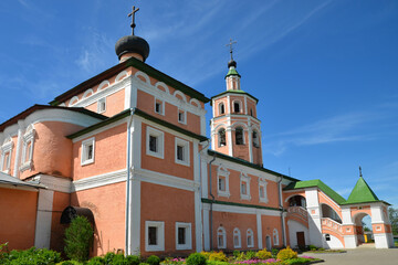 Fototapeta na wymiar Ascension church (Voznesenskaya church, 1650) of St. John monastery (Ioanno-Predtechensky monastery). Vyazma town, Smolensk Oblast, Russia.