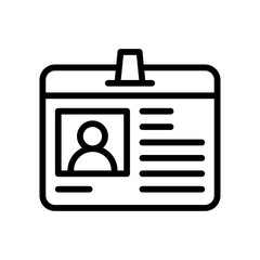 administrative related entry card or character on entry card vector in lineal style,