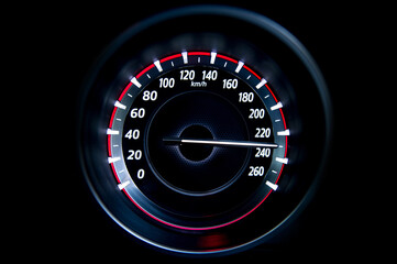 230 Kilometers per hour,light with car mileage with black background,number of speed,Odometer of...