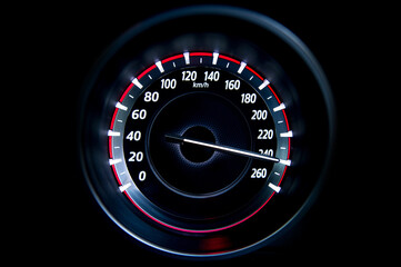 240 Kilometers per hour,light with car mileage with black background,number of speed,Odometer of...