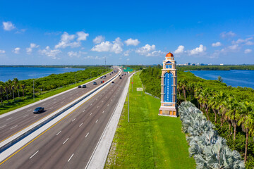 Aerial photo Welcome to St Petersburg Florida USA